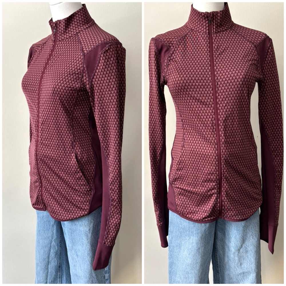 Asics Women’s Fit-Sana Jacquard Full Zip Stretch‎ Athletic Jacket in Port Royale